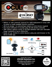 Kit de caméra à déploiement rapide OCULi-HD 4GLTE 5MP pour les forces de l'ordre et la sécurité publique