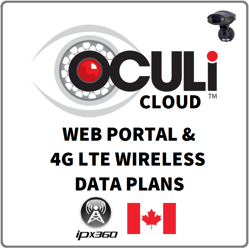 Portail Web OCULi CLOUD + forfaits de services de données sans fil 4G/LTE pour le Canada
