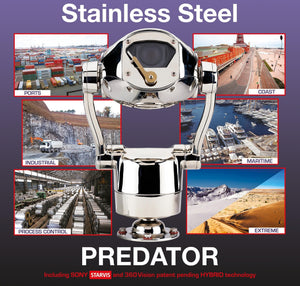 360 PREDATOR STEEL Ultra Rugged Stainless Steel HD PTZ Camera